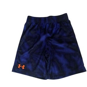 EUC Boys Blue Pattern Under Armour Shorts 6
